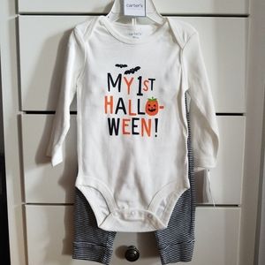 Carter's First Halloween Onesie & Pant set